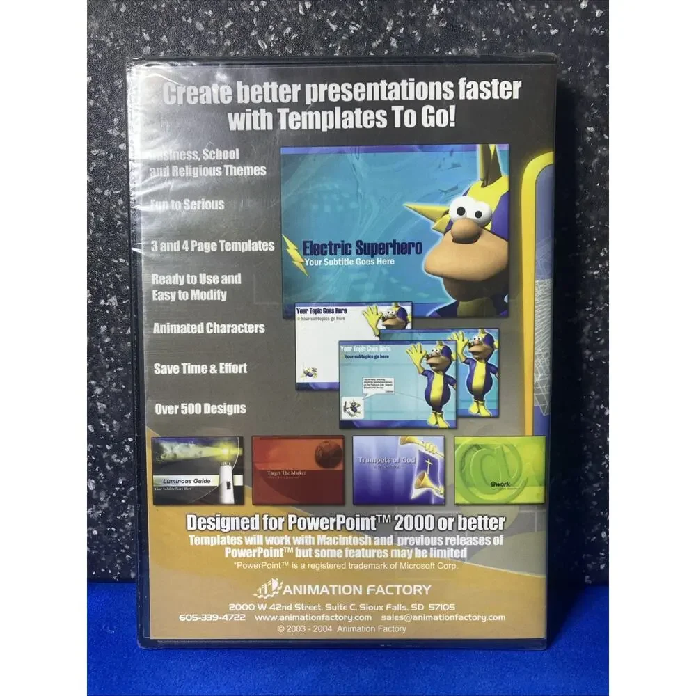 Animation Factory TEMPLATES TO GO Presentation template for Microsoft Powerpoint